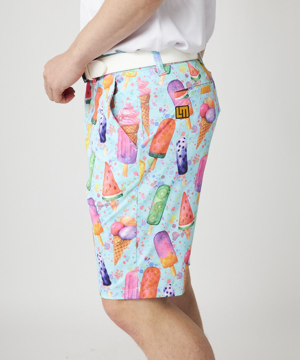 メンズ ECOベントメッシュ 柄ショートパンツ Happy Ice Cream/ハッピー