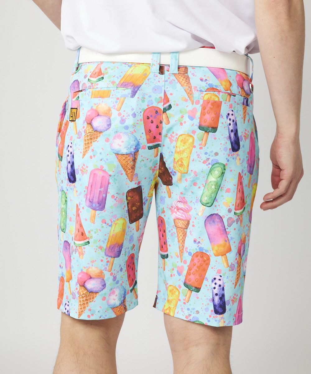 メンズ ECOベントメッシュ 柄ショートパンツ Happy Ice Cream/ハッピー