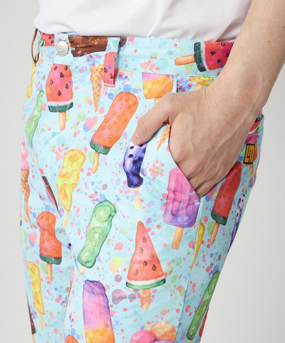 メンズ ECOベントメッシュ 柄ショートパンツ Happy Ice Cream/ハッピー