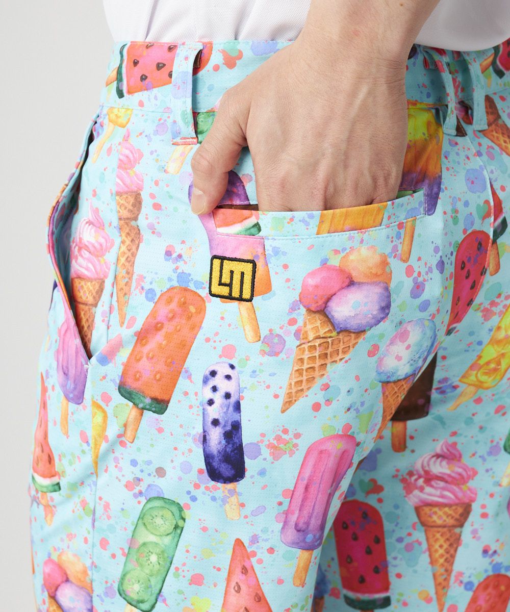 メンズ ECOベントメッシュ 柄ショートパンツ Happy Ice Cream/ハッピー