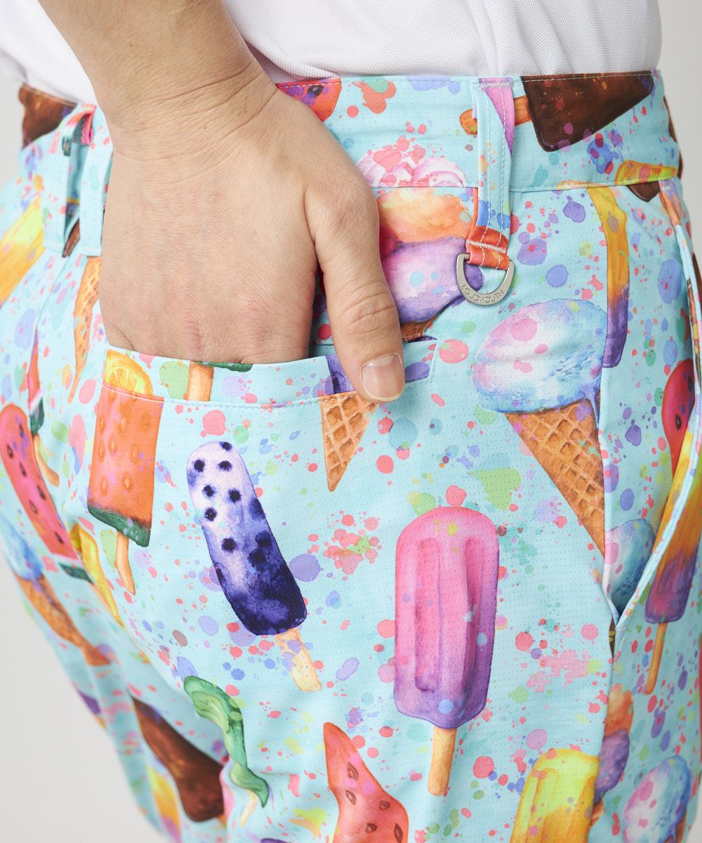 メンズ ECOベントメッシュ 柄ショートパンツ Happy Ice Cream/ハッピー