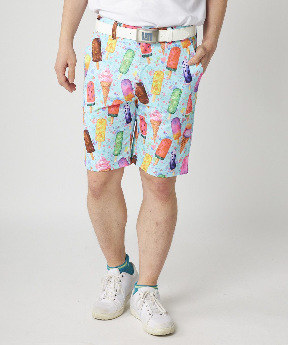 メンズ ECOベントメッシュ 柄ショートパンツ Happy Ice Cream/ハッピー