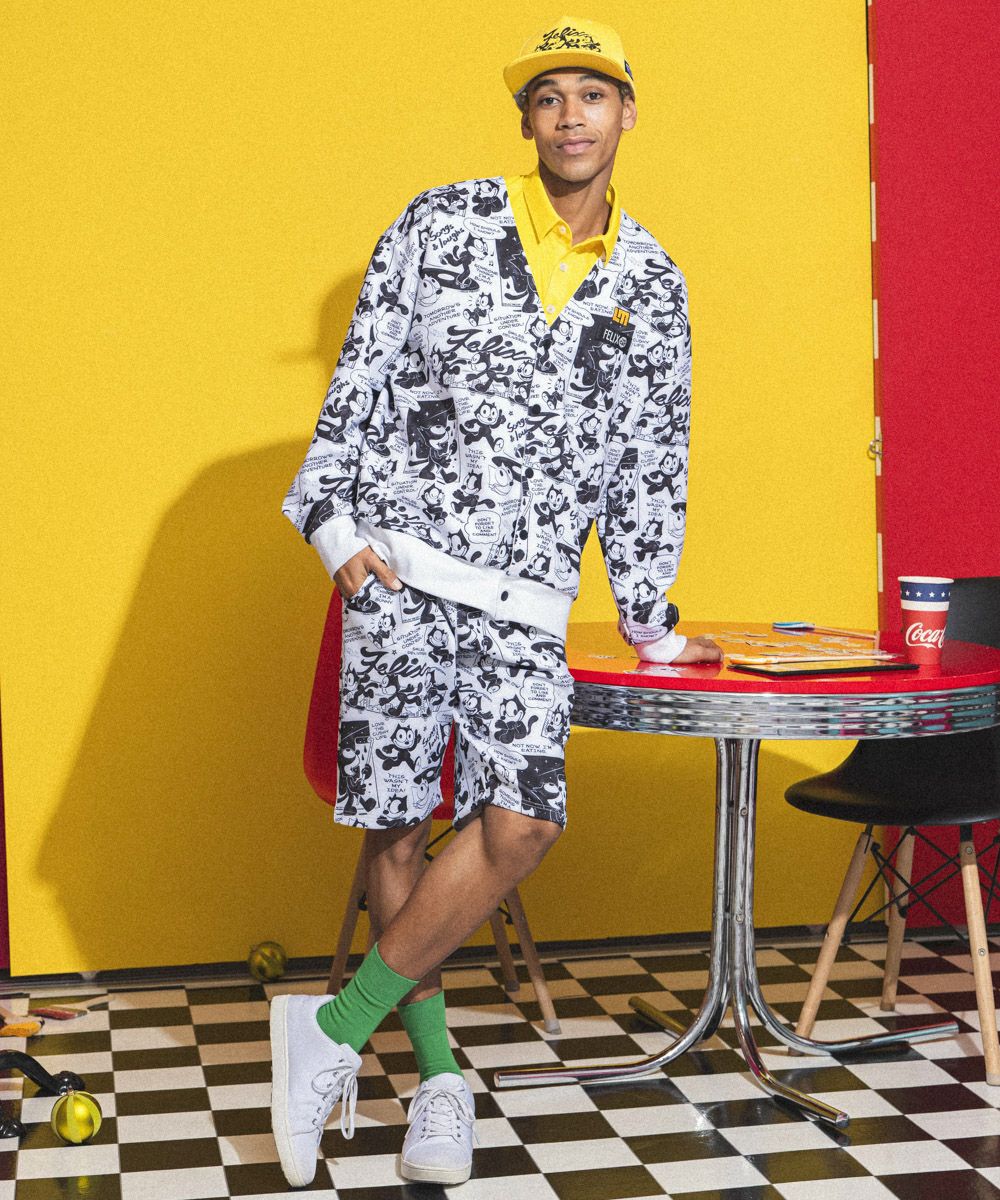 LOUDMOUTH×FELIX メンズ ライトダンボールニット ハーフパンツ