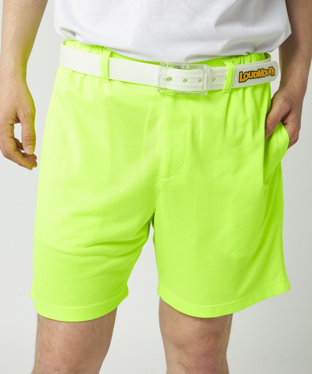 メンズ ドットメッシュ ショートパンツ ライトイエロー | LOUDMOUTH JAPAN