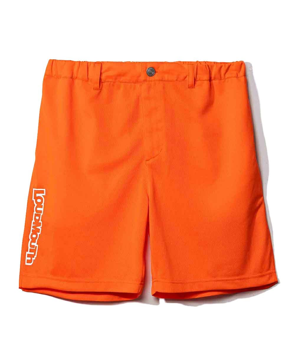 メンズ ドットメッシュ ショートパンツ ネオンオレンジ | LOUDMOUTH JAPAN