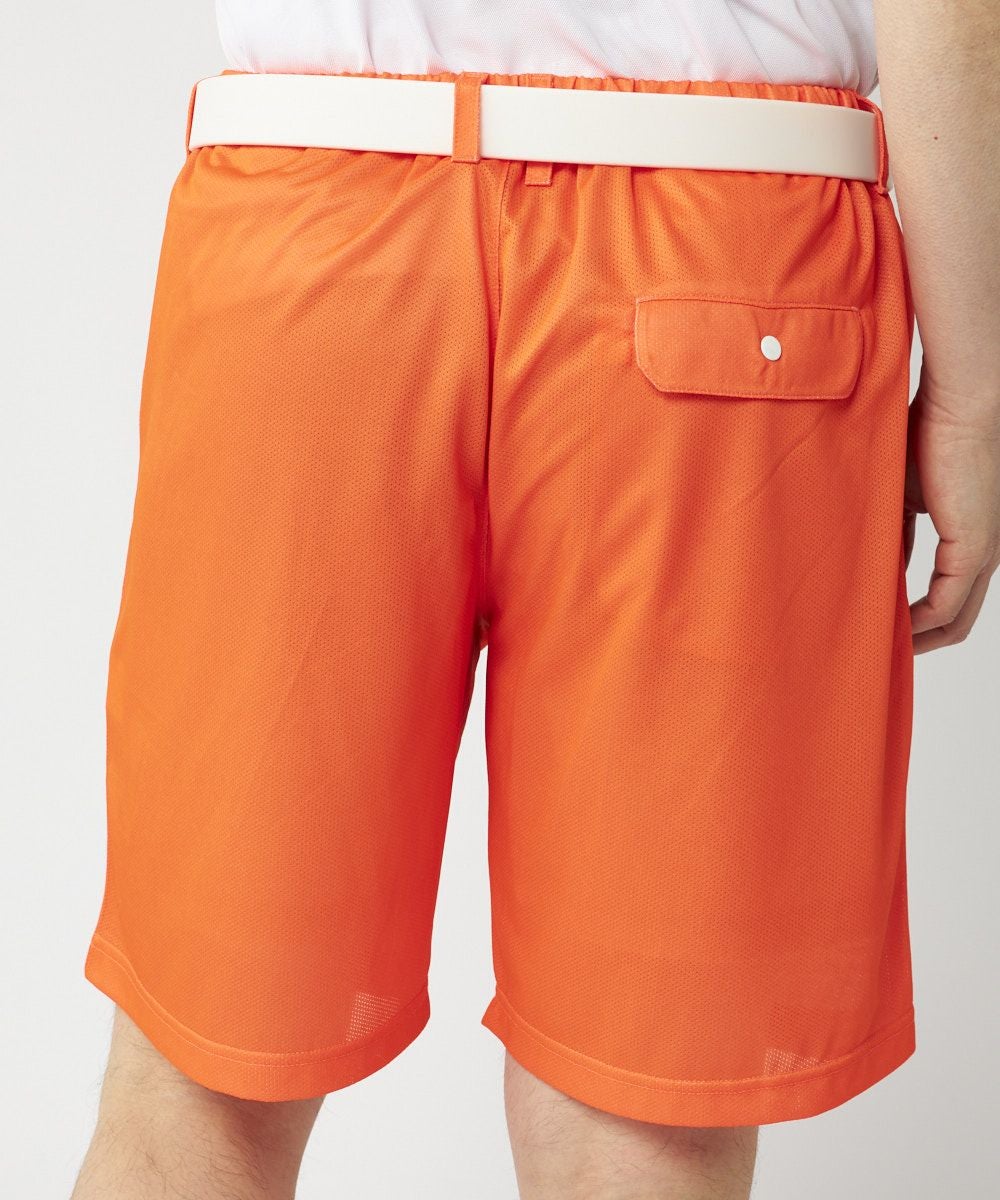 メンズ ドットメッシュ ショートパンツ ネオンオレンジ | LOUDMOUTH JAPAN