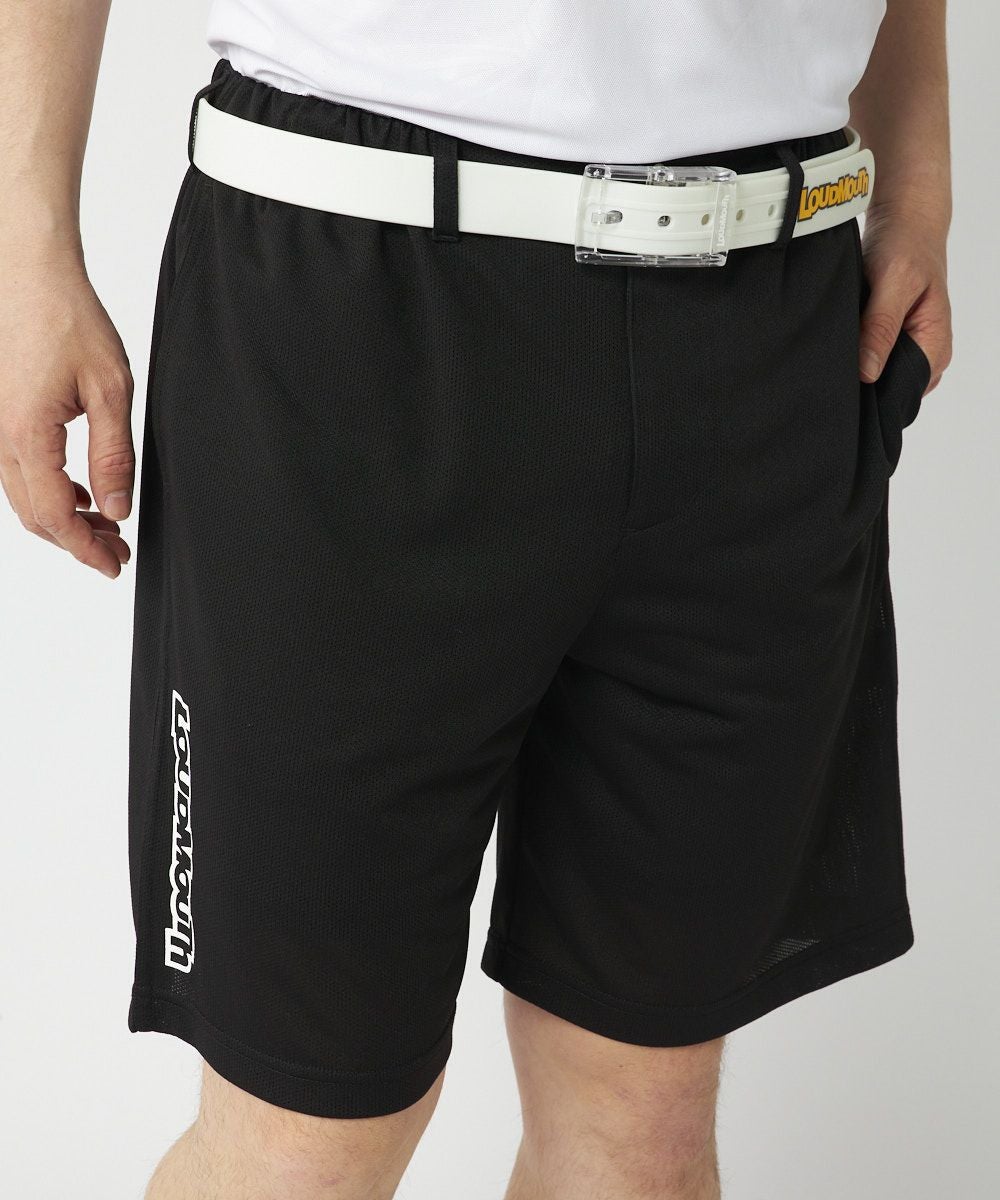 メンズ ドットメッシュ ショートパンツ ブラック | LOUDMOUTH JAPAN