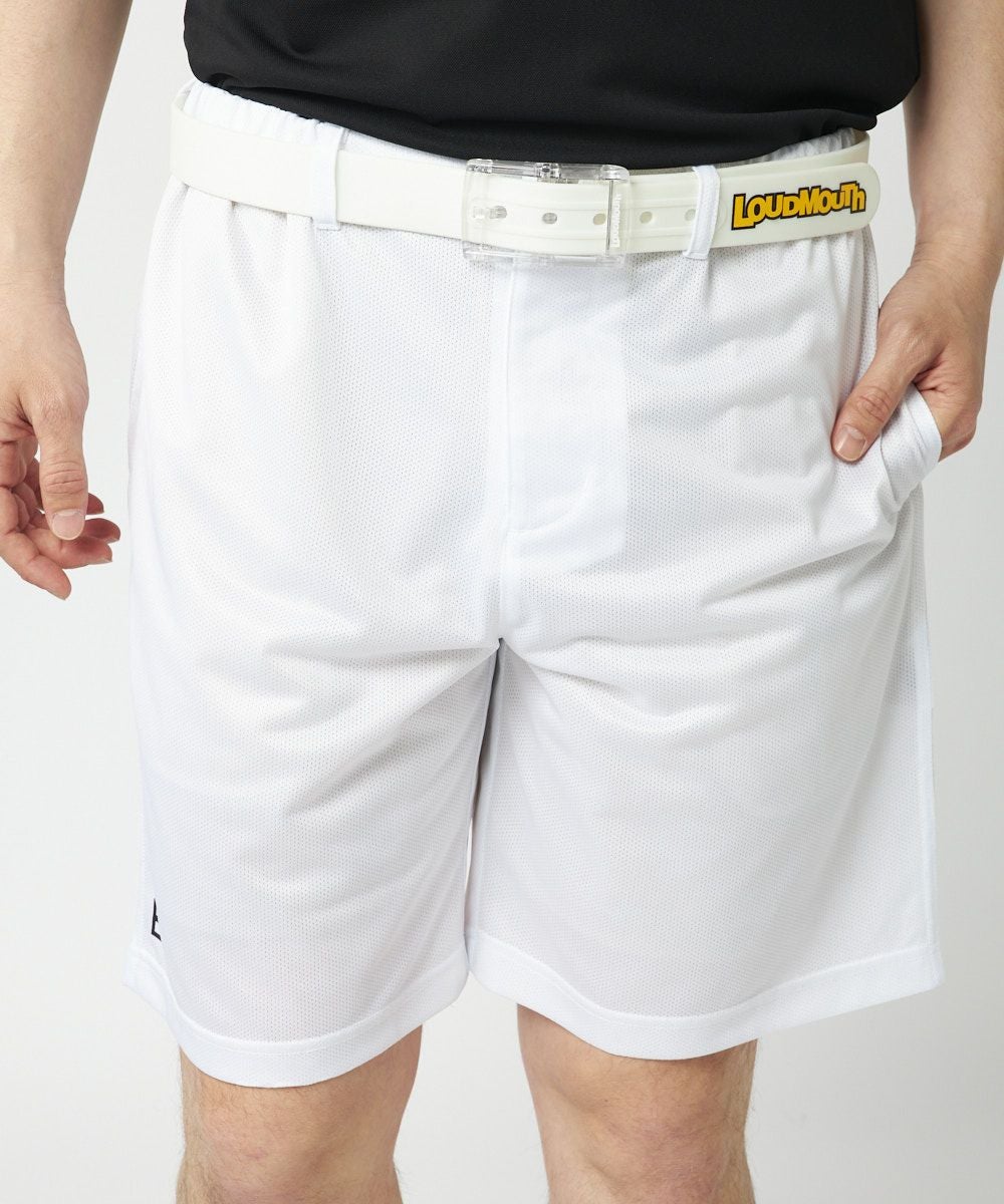 メンズ ドットメッシュ ショートパンツ ホワイト | LOUDMOUTH JAPAN