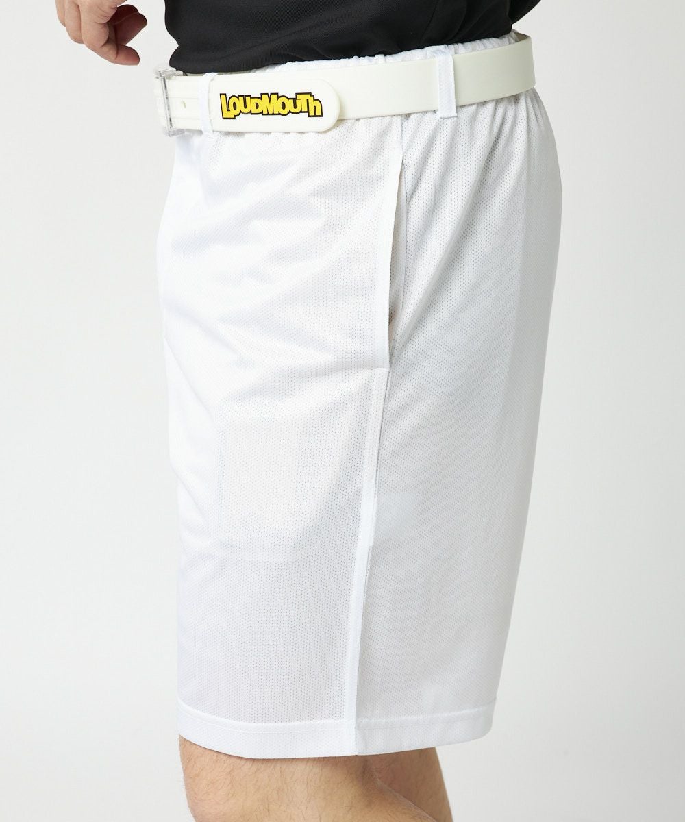 メンズ ドットメッシュ ショートパンツ ホワイト | LOUDMOUTH JAPAN