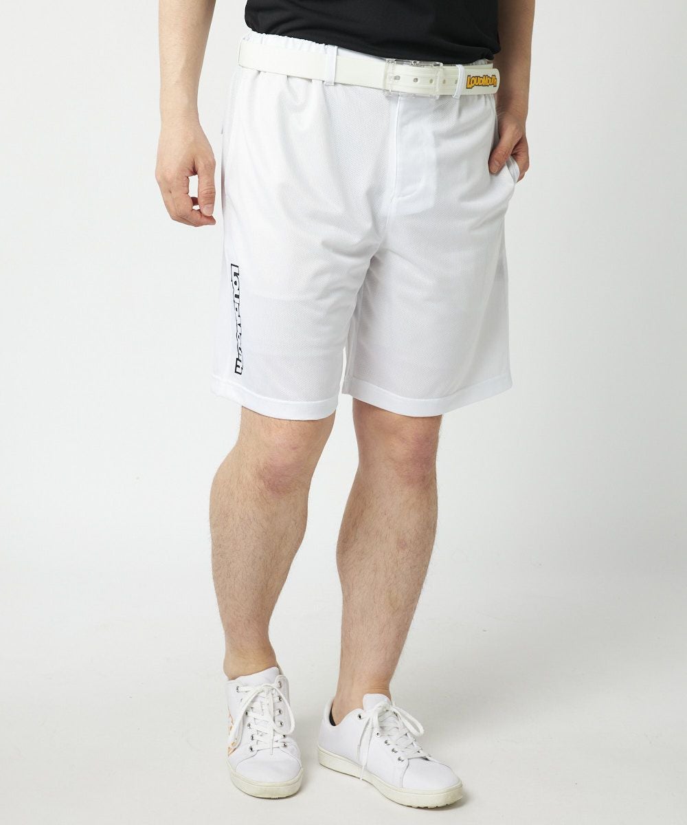メンズ ドットメッシュ ショートパンツ ホワイト | LOUDMOUTH JAPAN