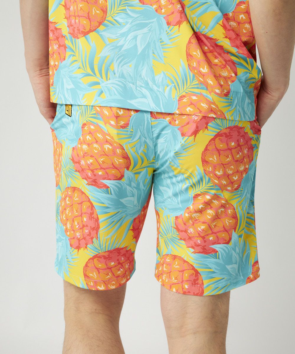 メンズ ECOベントメッシュ 柄ショートパンツ Midsummer Pineapple