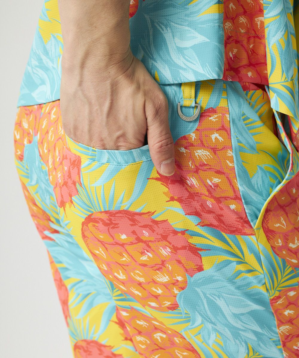 メンズ ECOベントメッシュ 柄ショートパンツ Midsummer Pineapple