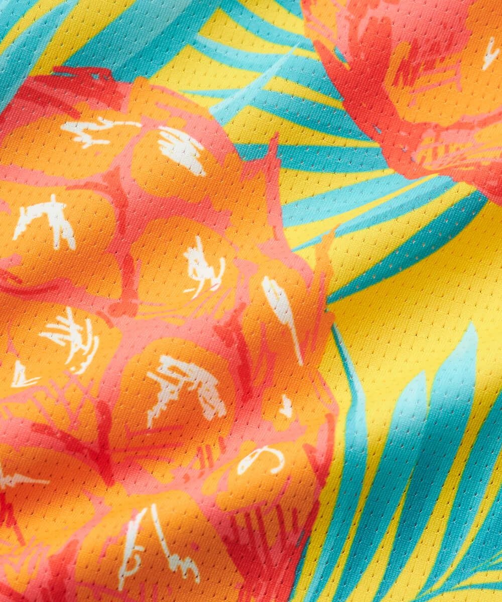 メンズ ECOベントメッシュ 柄ショートパンツ Midsummer Pineapple