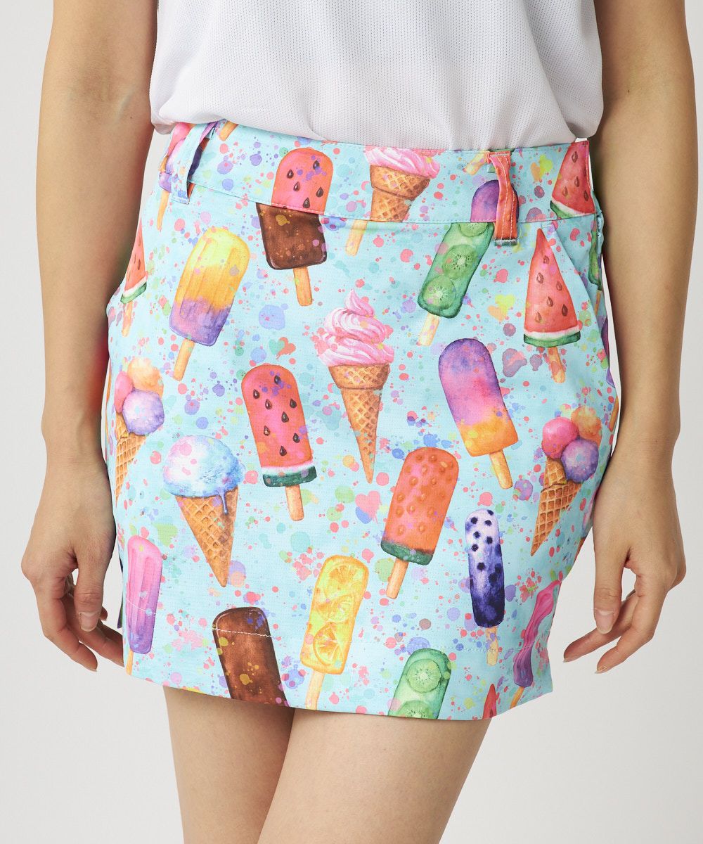 レディース ECOベントメッシュ 柄スカート Happy Ice Cream/ハッピー