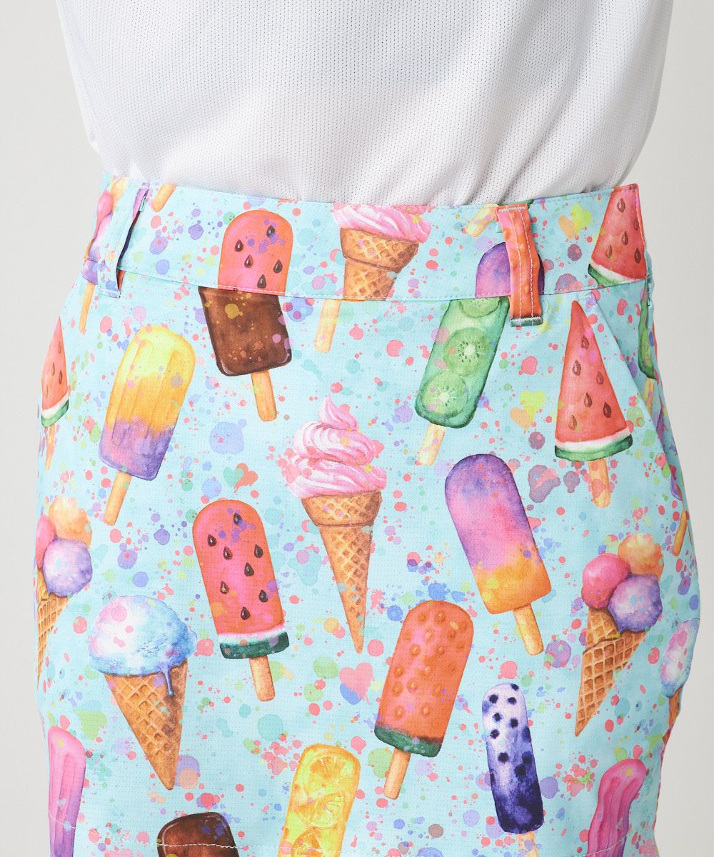 レディース ECOベントメッシュ 柄スカート Happy Ice Cream/ハッピー