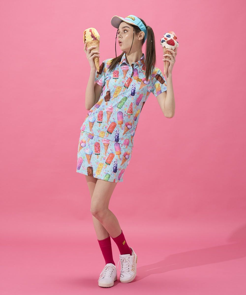 レディース ECOベントメッシュ 柄スカート Happy Ice Cream/ハッピー