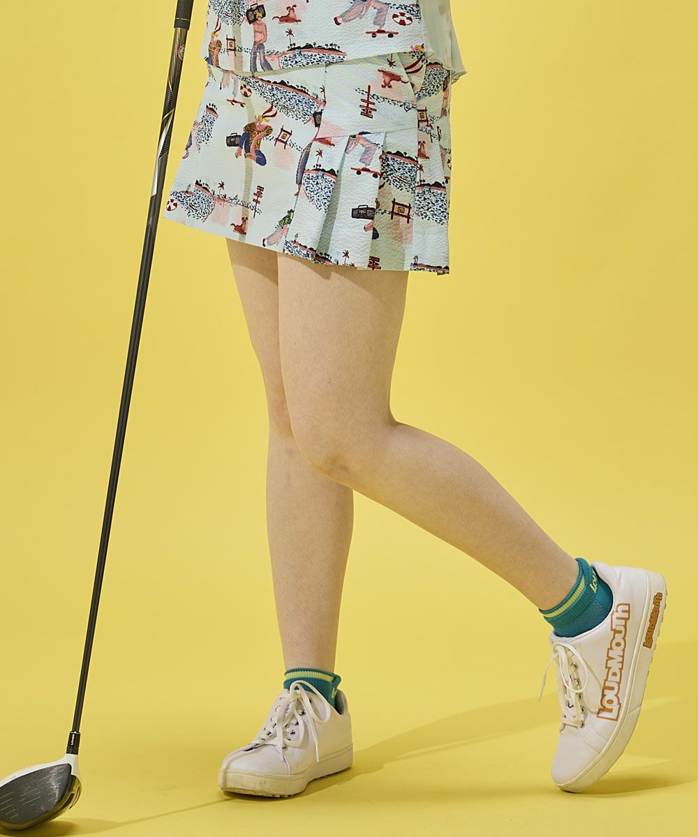 レディース ECOベントメッシュ 柄スカート Midsummer Pineapple/ミッド