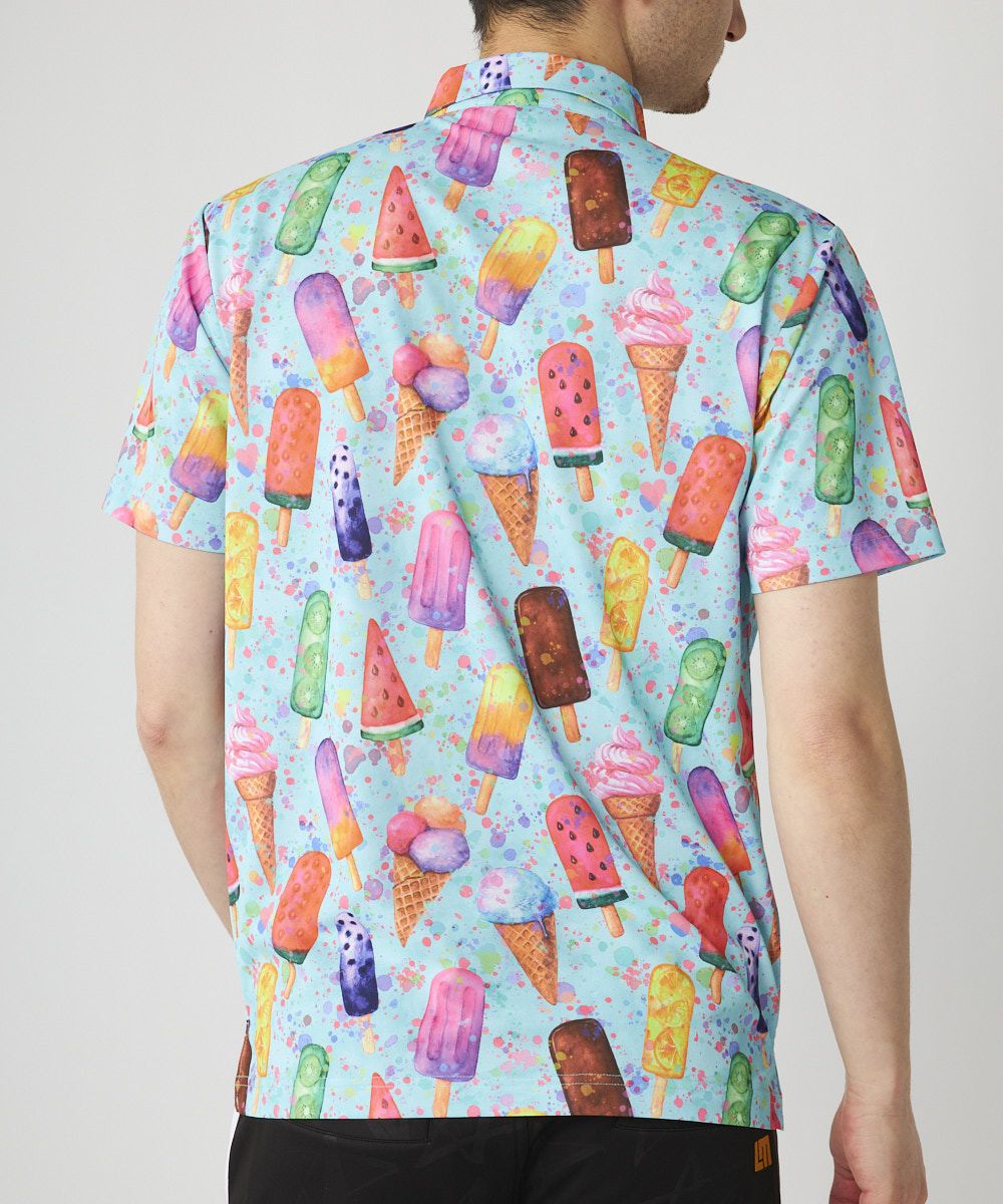 COOL is COOL アイスクリーム柄半袖シャツ新品未開封 メンズ プレミアムカノコ 柄半袖シャツ Happy Ice Cream/ハッピー