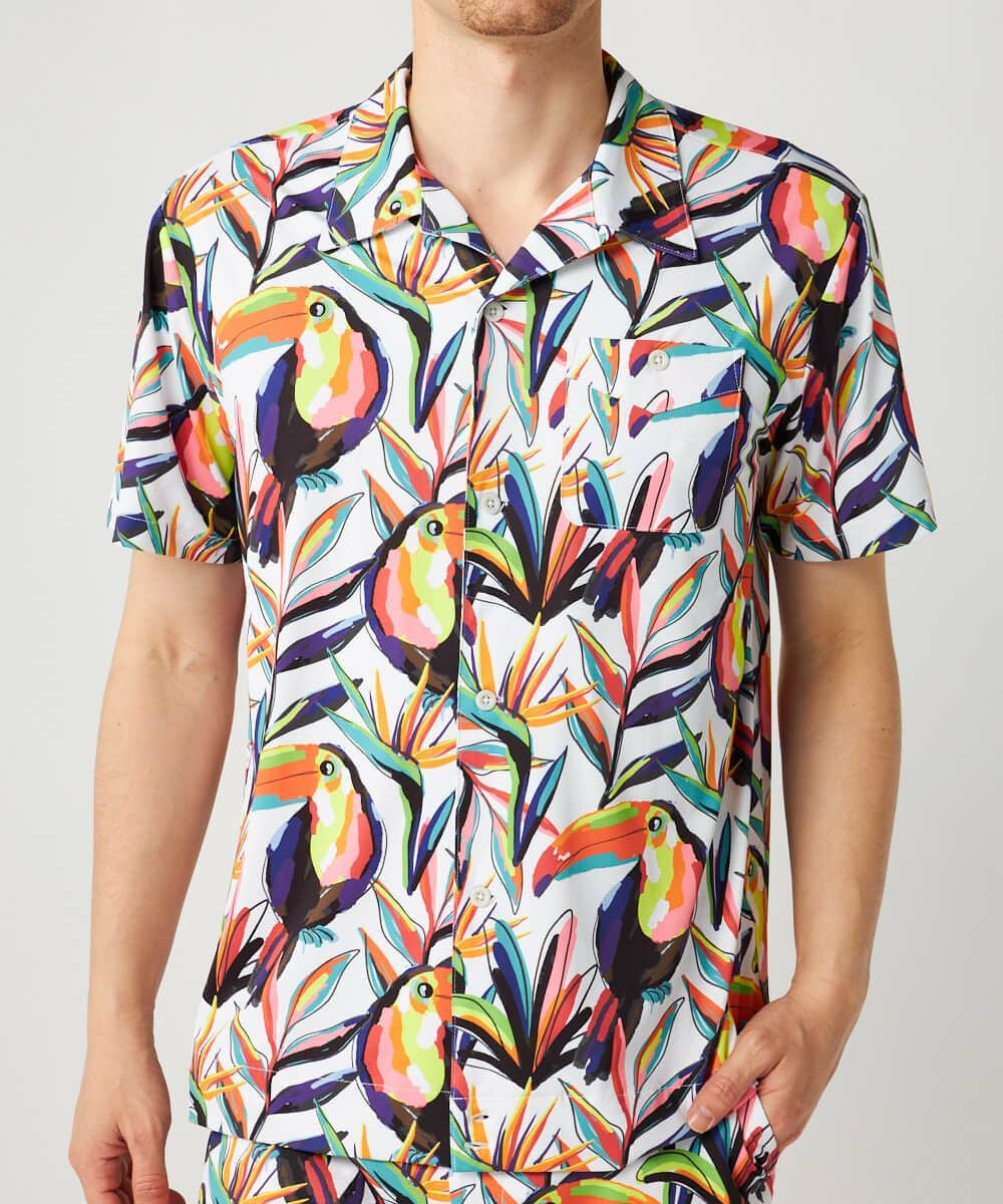 メンズ ECOベントメッシュ開襟シャツ Tropican/トロピカン | LOUDMOUTH