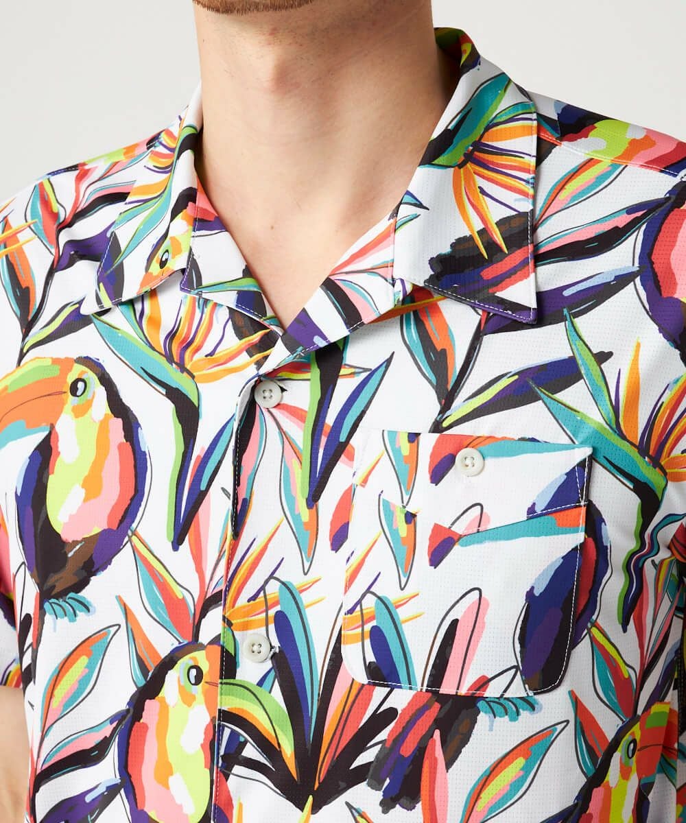 メンズ ECOベントメッシュ開襟シャツ Tropican/トロピカン | LOUDMOUTH