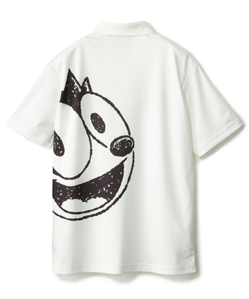 LOUDMOUTH×FELIX メンズ リサイクルポリスムース 半袖シャツ ホワイト