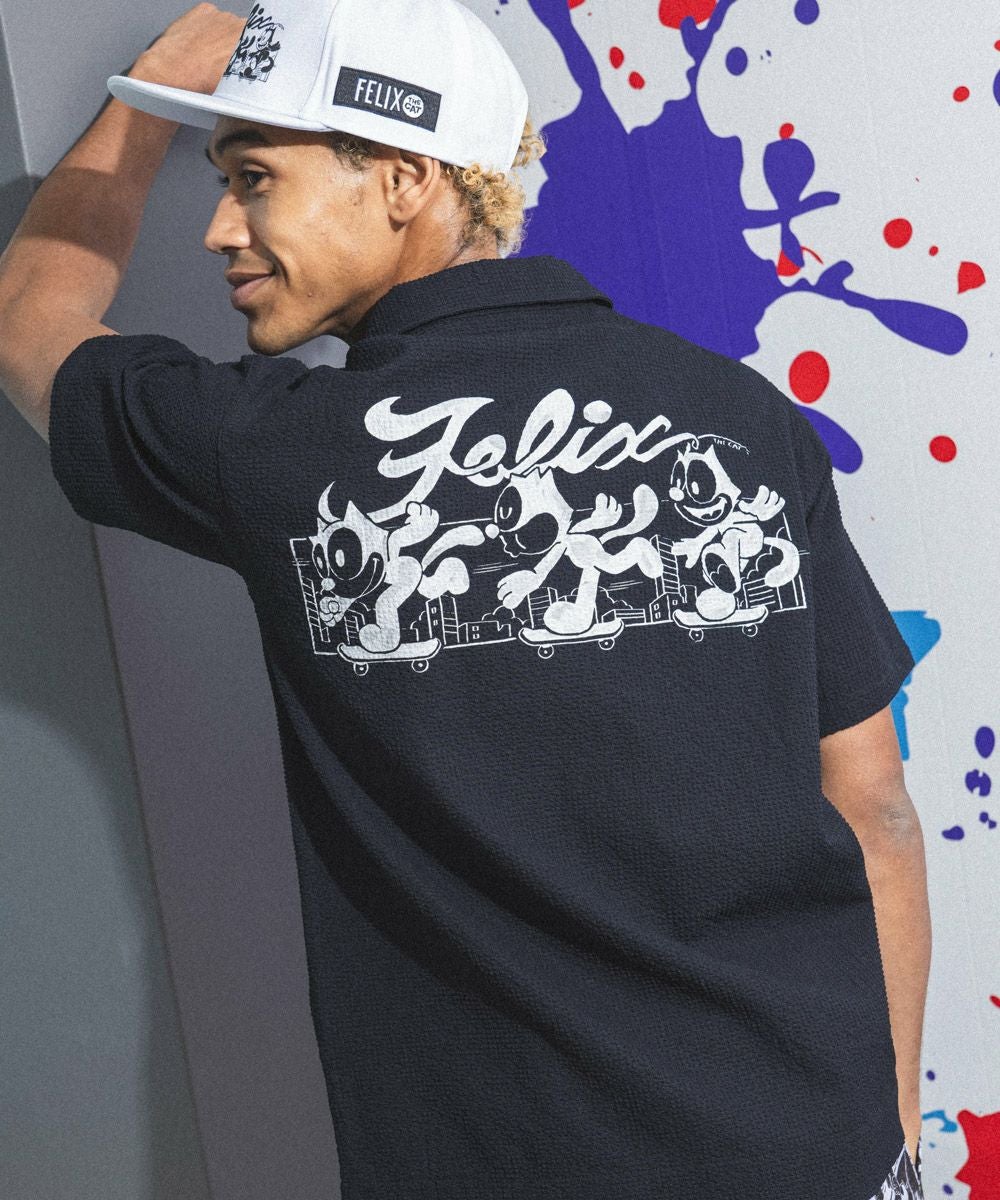 NEXT ATOM for the future メンズ 半袖シャツ ブラック | LOUDMOUTH JAPAN