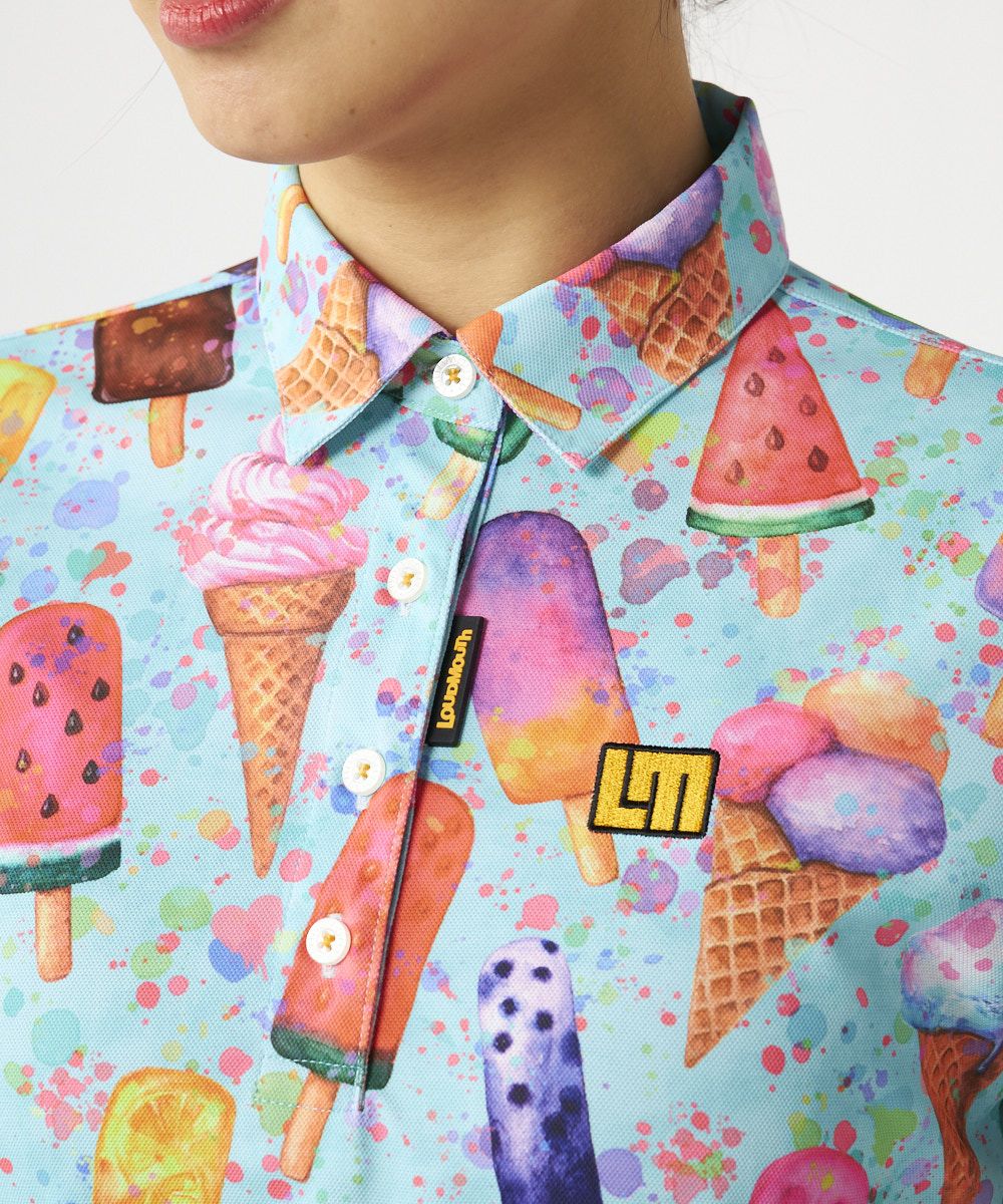 レディース プレミアムカノコ 柄半袖シャツ Happy Ice Cream/ハッピー