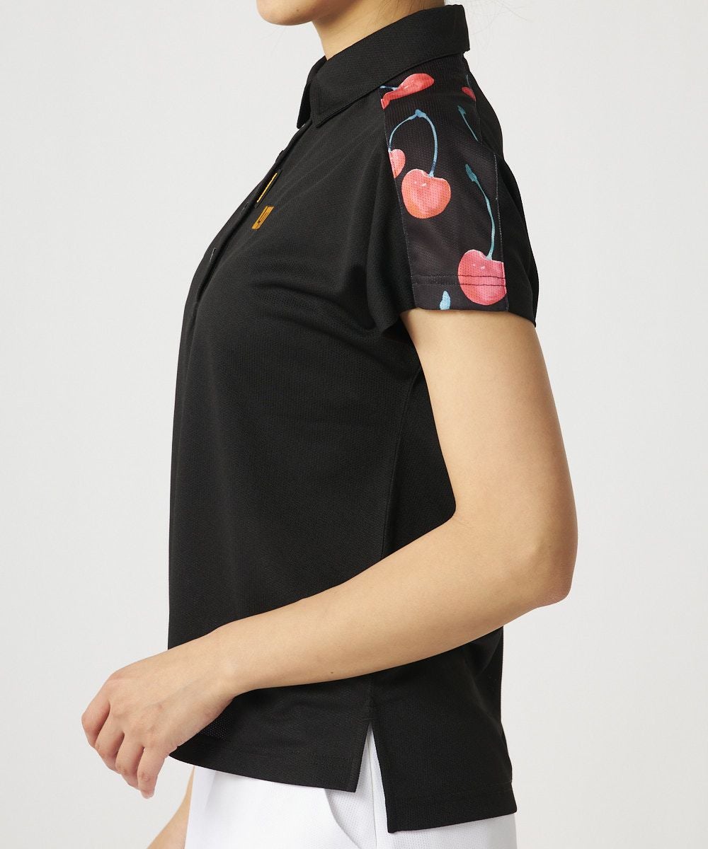 レディース ドットメッシュ 半袖シャツ ブラック | LOUDMOUTH JAPAN