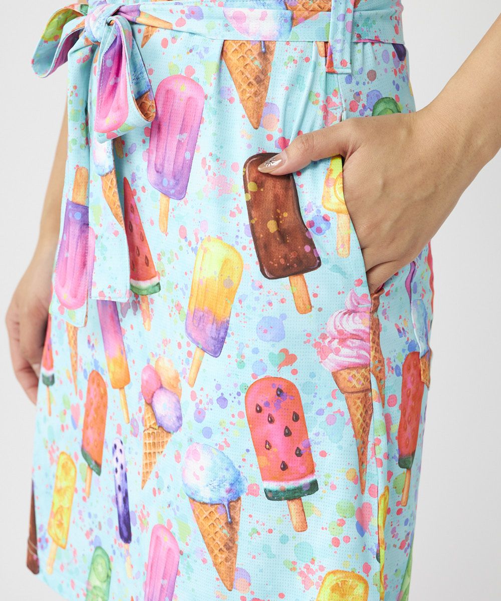 レディース ECOベントメッシュ 柄ワンピース Happy Ice Cream/ハッピー