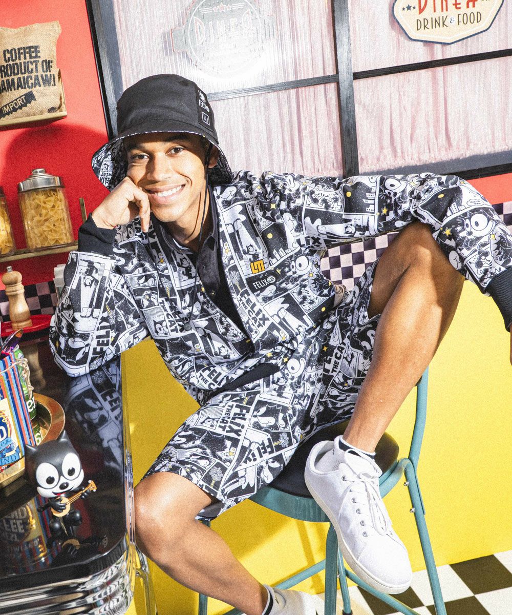 LOUDMOUTH×FELIX メンズ ニットサッカー 開襟シャツ ホワイト