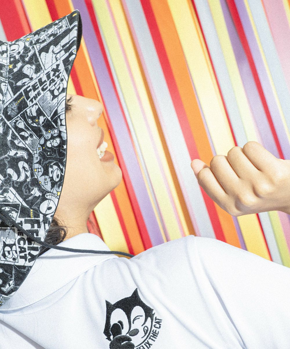 LOUDMOUTH×FELIX ユニセックス リバーシブルハット ブラック
