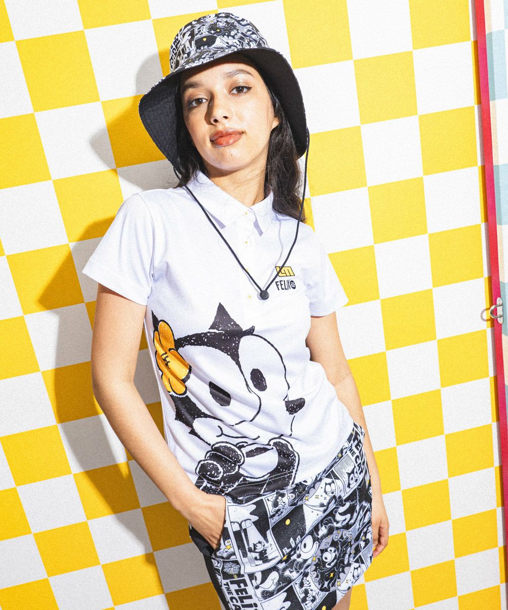 LOUDMOUTH×FELIX ユニセックス リバーシブルハット ブラック