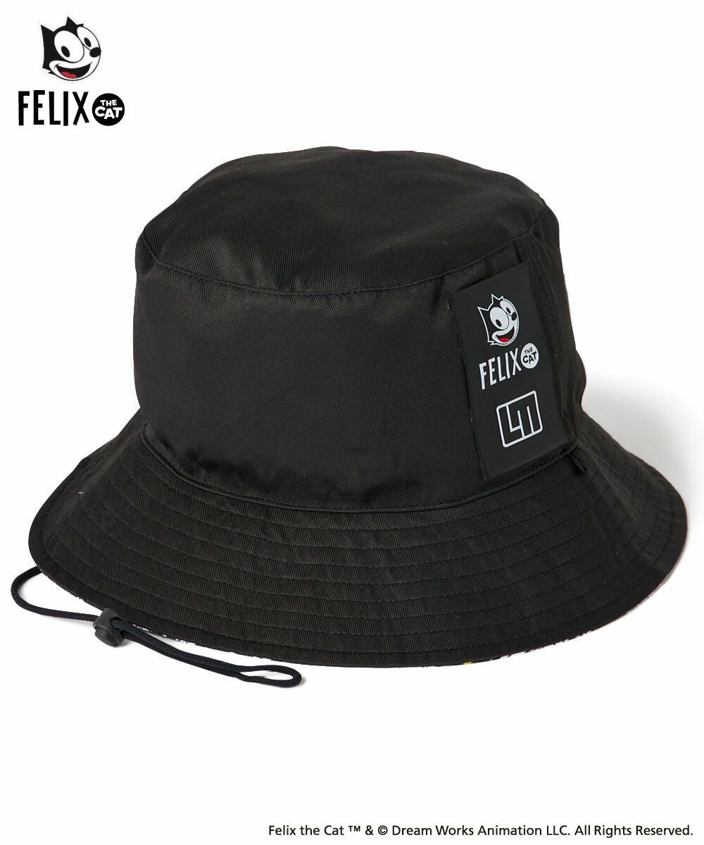 LOUDMOUTH×FELIX ユニセックス リバーシブルハット ブラック
