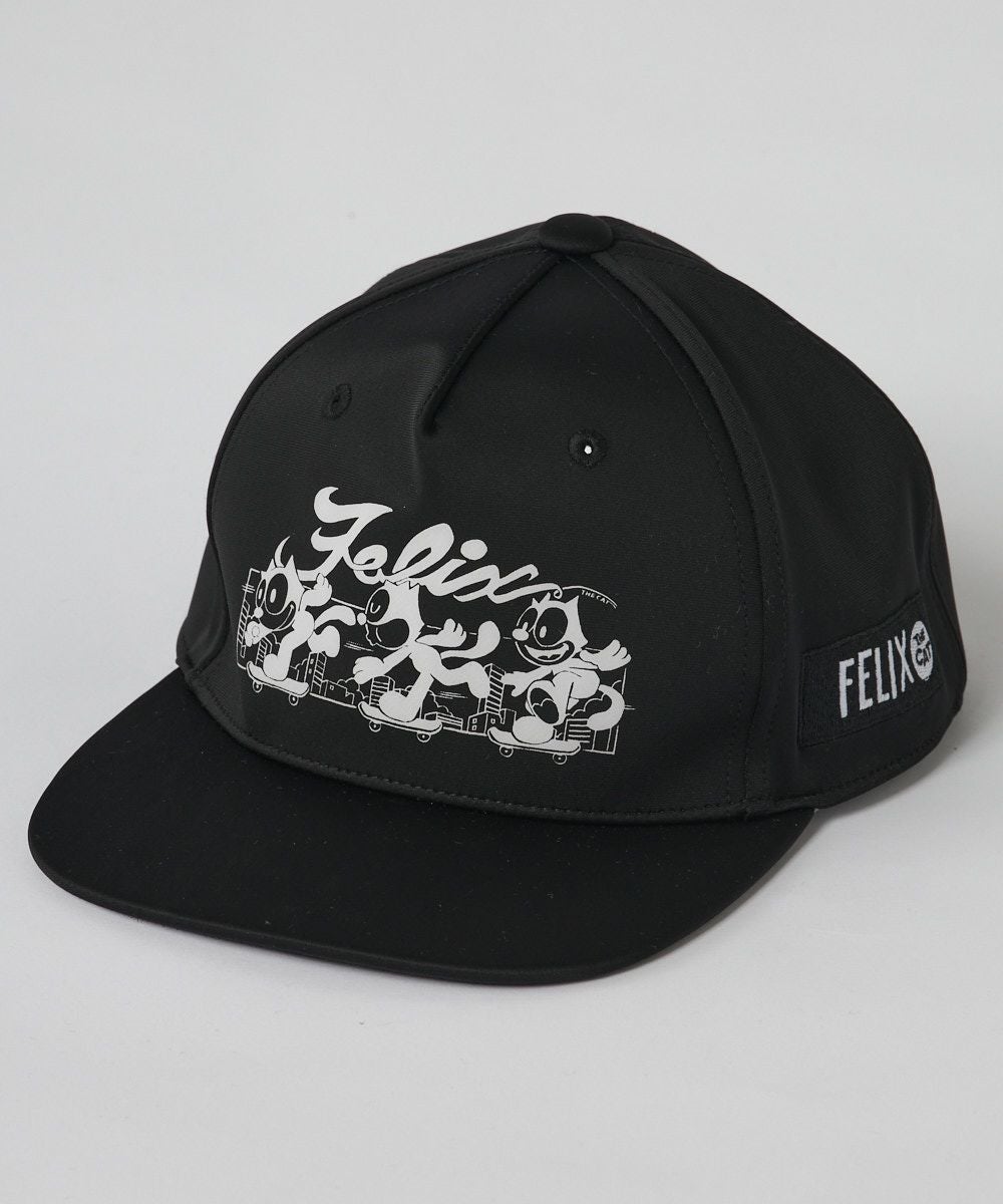 LOUDMOUTH×FELIX ユニセックス フラットキャップ ブラック | LOUDMOUTH