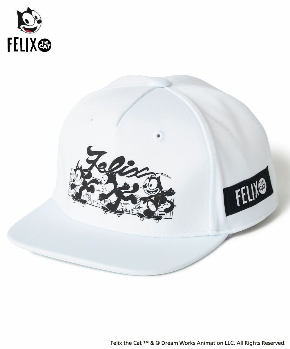 LOUDMOUTH×FELIX ユニセックス フラットキャップ ホワイト | LOUDMOUTH