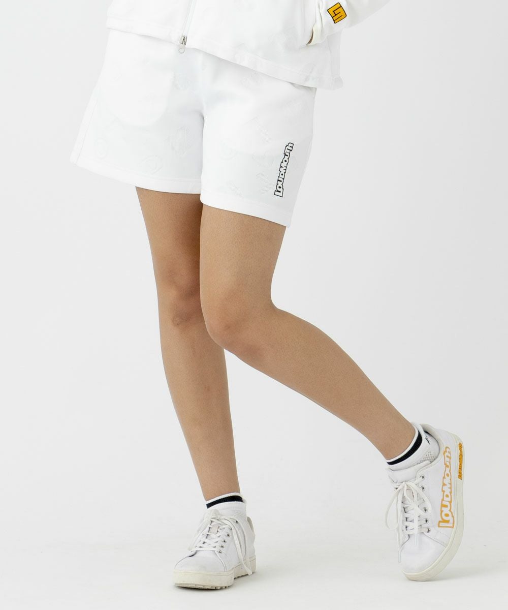 レディース ライトダンボールニット エンボス柄ショートパンツ
