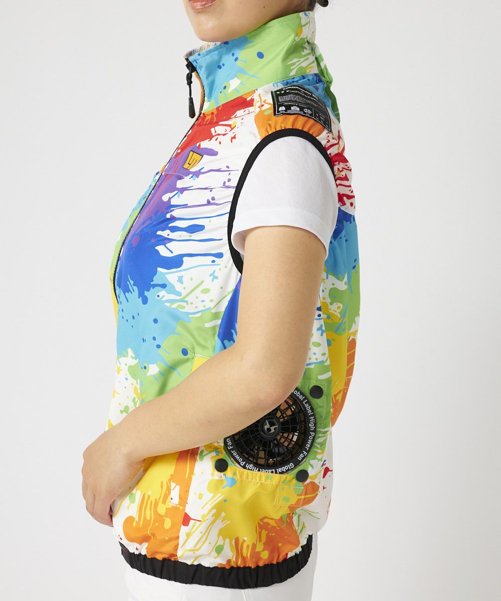LOUDMOUTH×空調風神服】 ユニセックス 空調ベスト バッテリー ファン 3