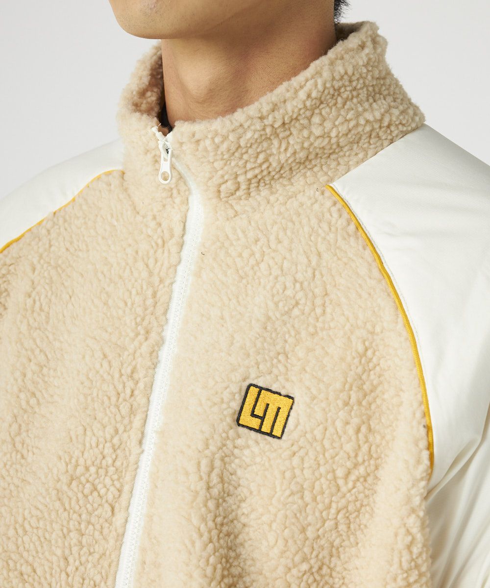 ジップブルゾンベージュイマイチ様 メンズ ボア×タフタ配色ジップブルゾン ベージュ | LOUDMOUTH JAPAN