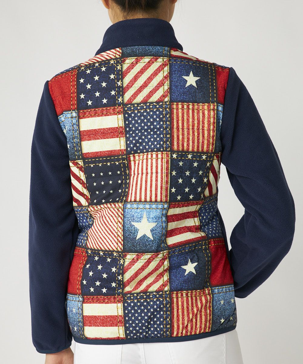 レディース タフタ×フリース薄中綿ブルゾン Vintage American