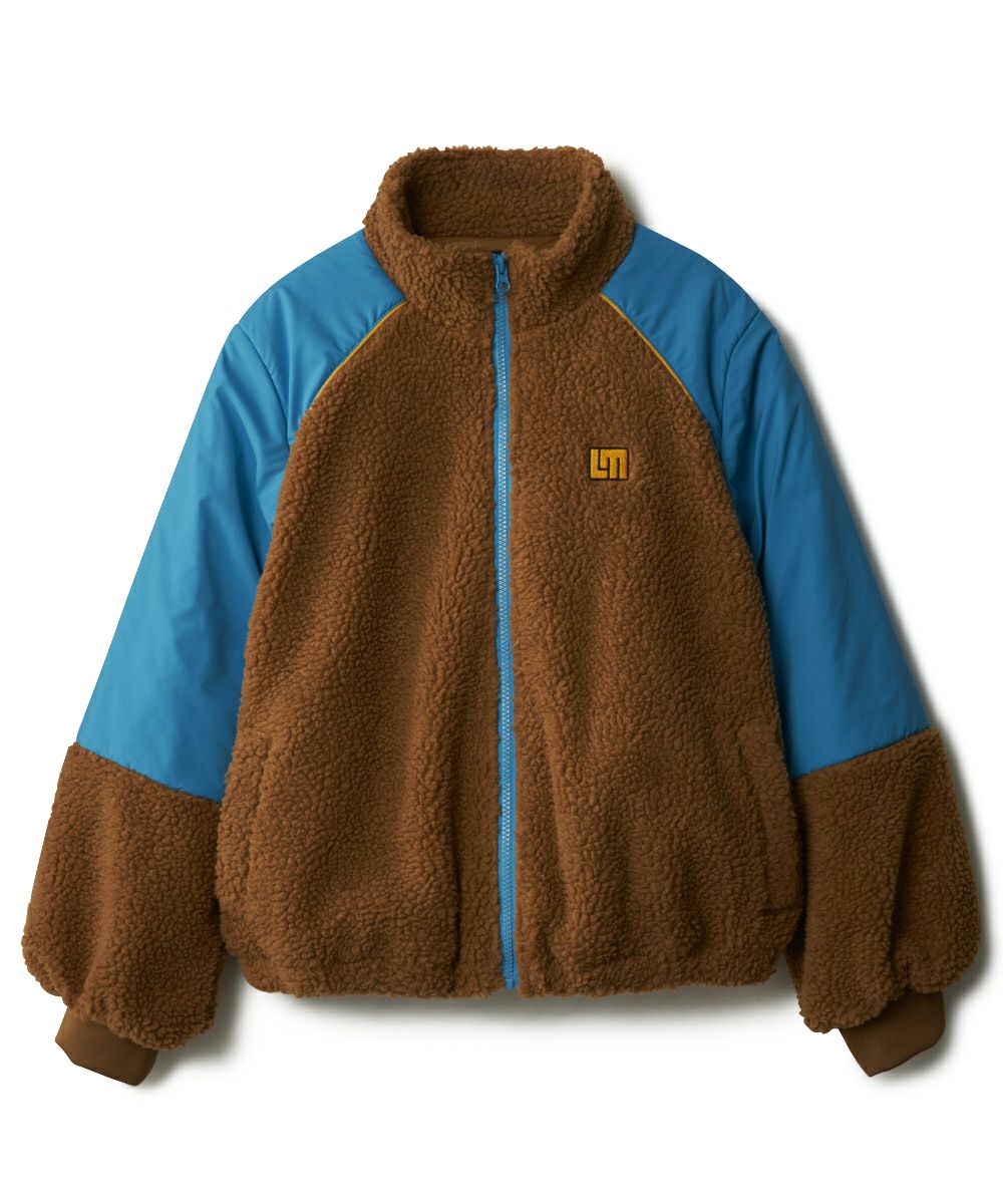 レディース ボア×タフタ配色ジップブルゾン ブラウン | LOUDMOUTH JAPAN