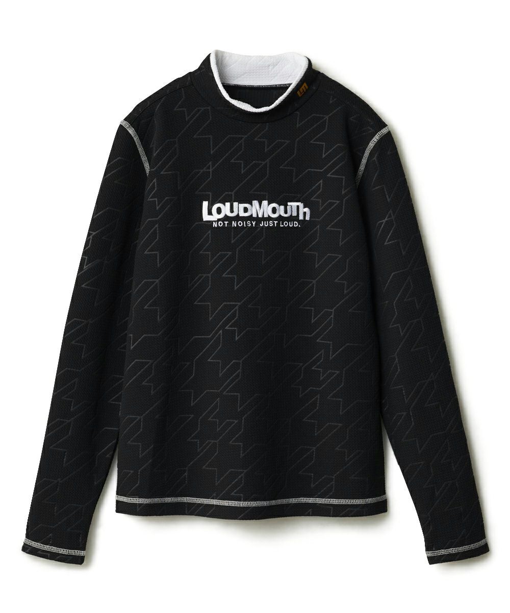 レディース エンボスジャージ長袖シャツ ブラック | LOUDMOUTH JAPAN
