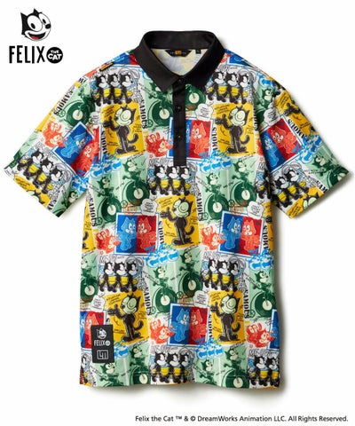 メンズ LOUDMOUTH×FELIX コラボ柄半袖シャツ オレンジ | LOUDMOUTH JAPAN