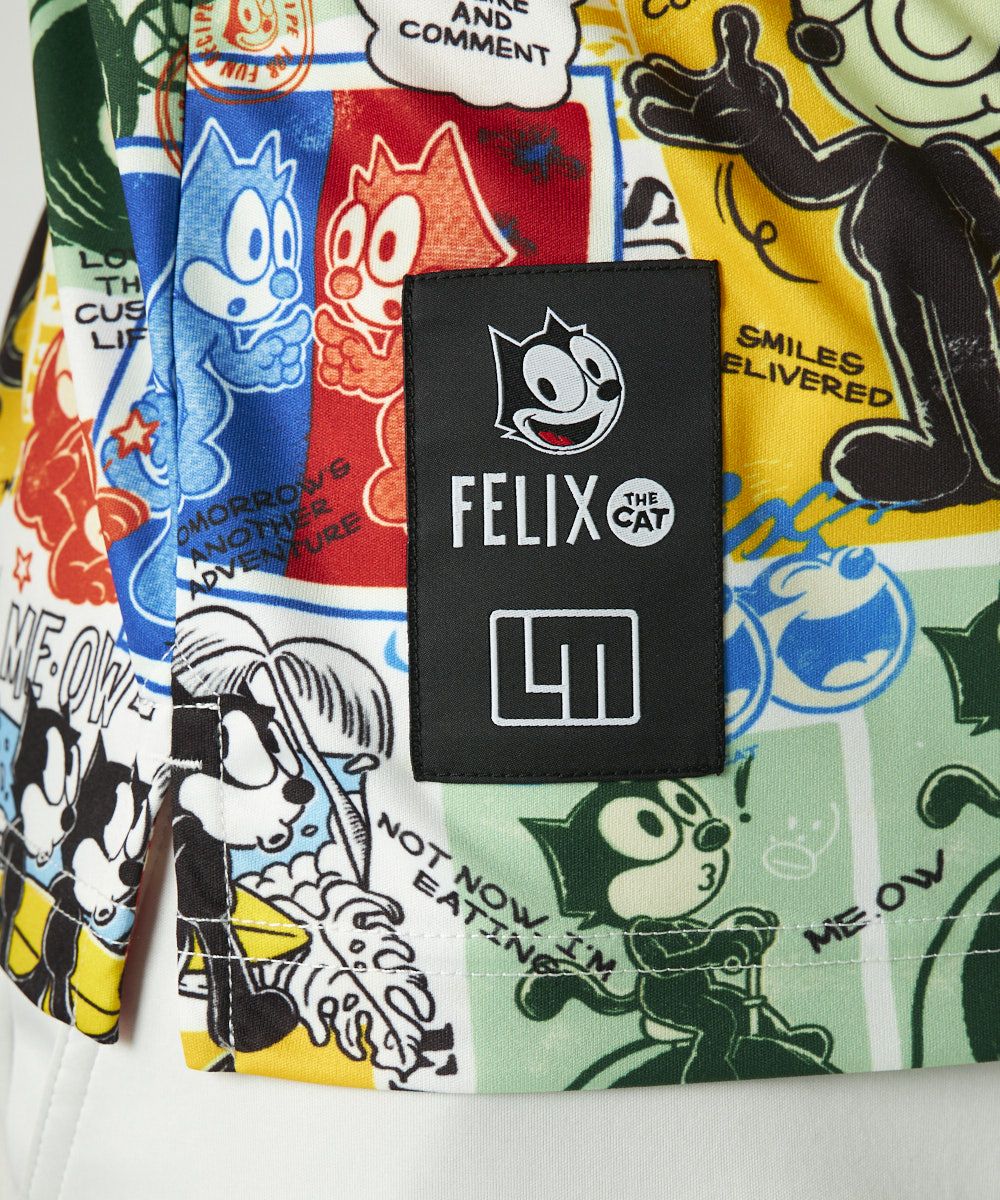 メンズ LOUDMOUTH×FELIX コラボ柄半袖シャツ ブラック | LOUDMOUTH JAPAN