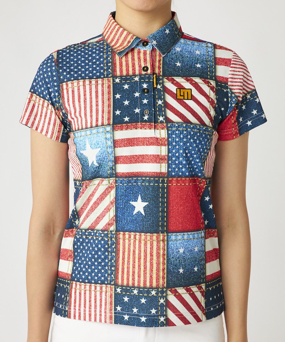 LOUDMOUTH★新品未使用 半袖シャツ Vintage American レディース 柄半袖シャツ Vintage American/ヴィンテージアメリカン