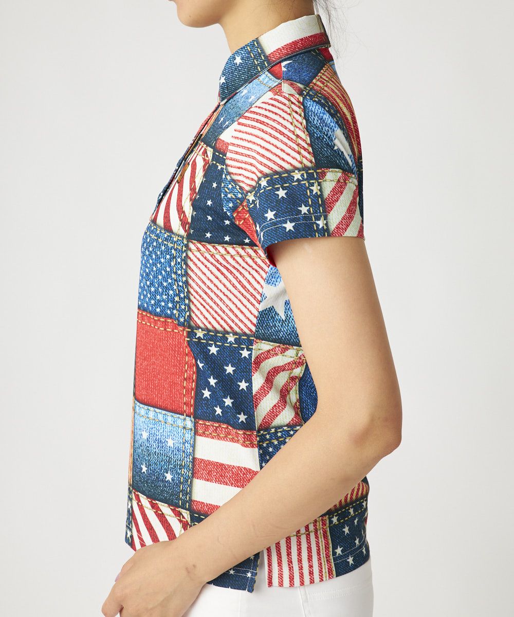 レディース 柄半袖シャツ Vintage American/ヴィンテージアメリカン