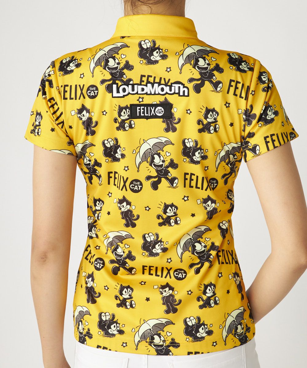 レディース LOUDMOUTH×FELIX コラボ柄半袖シャツ オレンジ | LOUDMOUTH