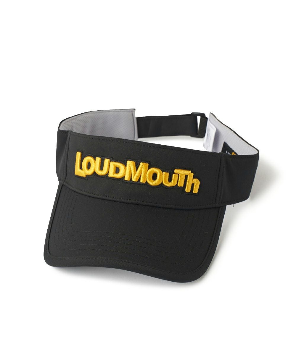 ユニセックス ベーシックサンバイザー ブラック 撥水加工 | LOUDMOUTH