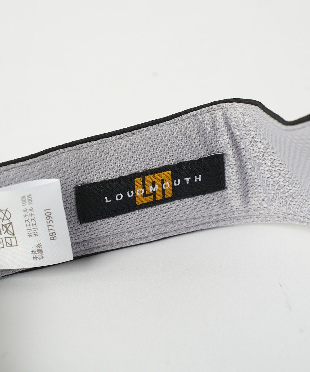 ユニセックス ベーシックサンバイザー ブラック 撥水加工 | LOUDMOUTH