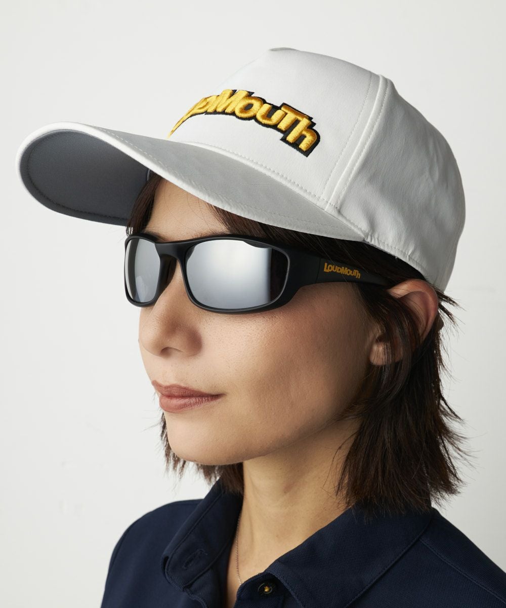 スポーツサングラス 偏光レンズミラー加工 マットブラック 日本製