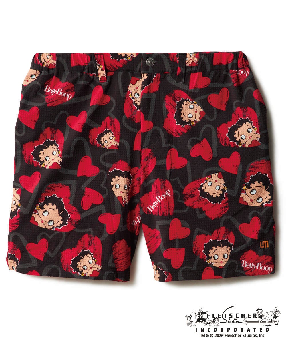 LOUDMOUTH×Betty Boop™ メンズ ショートパンツ Scribble Hearts